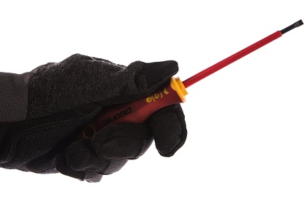Диэлектрическая отвертка Felo Ergonic 4,0х0,8х100 плоская шлицевая 41304090