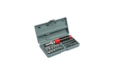 Реверсивная отвертка Тундра с набором бит и головок в кейсе, 40 предметов 881844