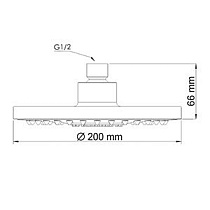 Верхний душ WasserKRAFT A029 20 см, хром