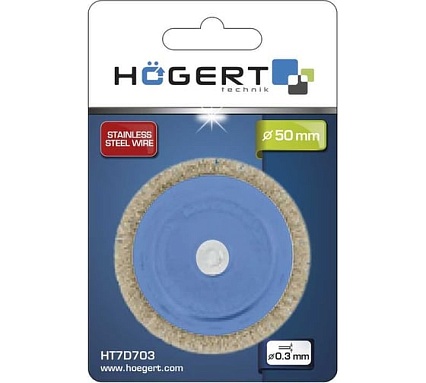 Корщетка - чашка нержавейка 50 мм Hoegert Technik HT7D703