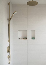 Душевая штанга Hansgrohe Unica S Puro 28631140 90 см со шлангом, шлифованная бронза