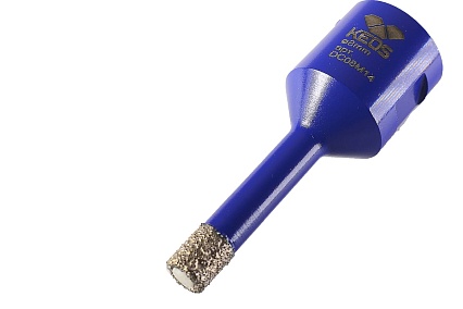Коронка алмазная по керамограниту PRO 8 мм, M14, с воском KEOS DC08M14