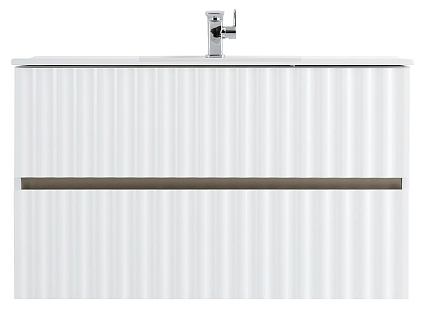 Мебель для ванной Art&Max Elegant 100 см, LED подсветка, белый глянец