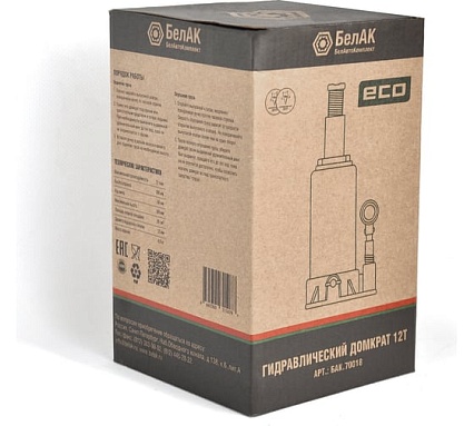 Гидравлический домкрат БелАК 12 т, ECO БАК.70018