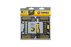 Набор насадок и торцевых головок с держателем, 38 шт. Topex 39D344