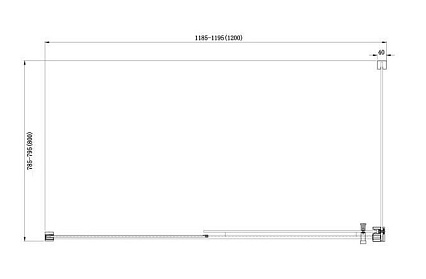 Душевой уголок Aquanet Delta 120x80, прямоугольный