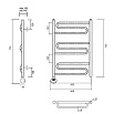 Полотенцесушитель электрический Domoterm Офелия П9 500x700 EL, ТЭН слева, хром
