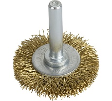 Щетка дисковая волнистая с хвостовиком 100 мм, проволока - латунь 0.30 мм DeBever DB80163377
