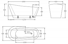 Акриловая ванна BelBagno BB63-1800-W0 180x82 см без перелива