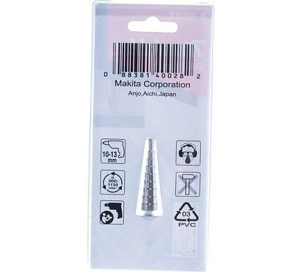 Сверло ступенчатое по металлу (9 ступеней; 4-12 мм; HSS) Makita D-40082