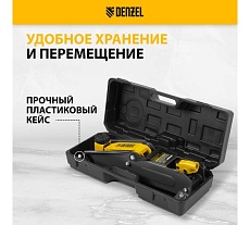 Домкрат гидравлический подкатной Denzel 2 т, 135-385 мм, в пластиковом кейсе 51231