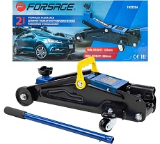 Подкатной гидравлический домкрат 2т, h min 125мм, h max 380мм Forsage F-TH22254(56597)