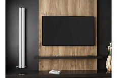 Вертикальный стальной радиатор GUARDO Retta 6P 2000x380 мм, 8 секций, S=22м², нижнее правое подключение 6P-2000-08 NK-VER-R R9016(M)