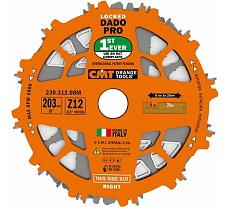 Диск пильный для пазов (2 шт; 203x30 мм; ATB+FLAT; Z=12) CMT 230.312.08M