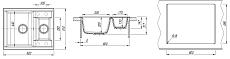 Кухонная мойка Dr.Gans Астра К 62 см СМс, базальт 25.065.D0620.409