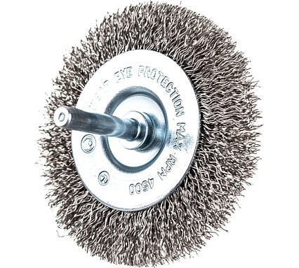 Щетка проволочная дисковая (75 мм; INOX; хвостовик 6.25 мм) Graphite 57H602