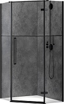 Душевой уголок Abber Ewiges Wasser 90x90 пятиугольный, черный