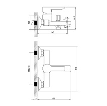 Смеситель для ванны Iddis Sena SENSB00i02WA