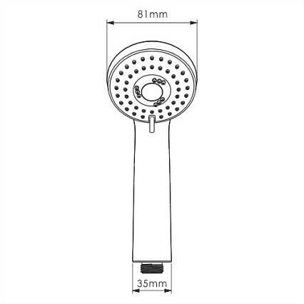 Душевая лейка WasserKRAFT A120 хром