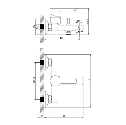 Смеситель для ванны Iddis Sena SENSB00i02WA