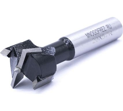 Сверло чашечное четырехзаходное по дереву FT120107R (20х57 мм; хв-к 10 мм; правое вращение) МНОГОФРЕЗ 6596