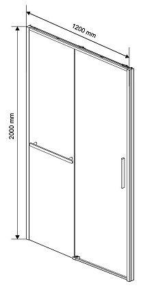 Душевая дверь Vincea Slim Soft VDS-1SS120CGB 120x200 черный, тонированная