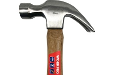 Молоток столярный с деревянной рукояткой WORKPRO 450гр WP241006