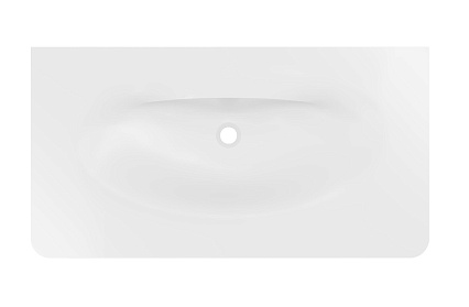 Раковина Vincea Caprise VCB-4CA100MWG 100 см, Corian, белый матовый/серый матовый