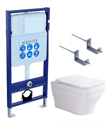 Подвесной унитаз SET Aquatek Амадео KKI2 3 в 1
