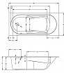 Акриловая ванна Riho Lazy 180x80 см, перелив слева
