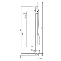 Напольный смеситель Gattoni Circle Two 9108/91NO черный