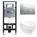 Комплект Weltwasser 10000006772 унитаз Erlenbach 004 GL-WT + инсталляция + кнопка Amberg RD-CR