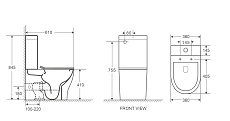 Унитаз-компакт WeltWasser Angerbach 001 GL-WT белый глянец