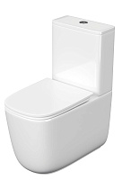 Унитаз-компакт Aquatek Optima Square AQ4451-00 безободковый, смыв торнадо, с микролифтом