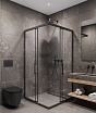 Душевой уголок Timo TKSS-90/03C-8 90x90 прозрачный, черный
