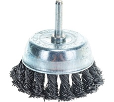 Щетка чашка, крученая металлическая проволока 75 мм для дрели VIRA 572075