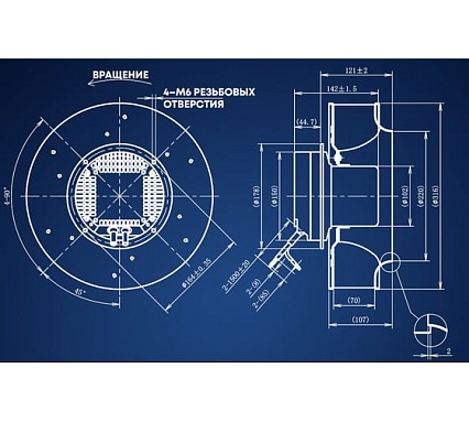 Моторколесо ZernAir ZRN-EC-3-310-102-100 310мм 10208431