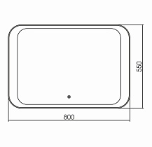 Зеркало Grossman Modern 80х55 см с подсветкой