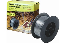 Проволока сварочная порошковая E71T-GS-04 400 г, 0.8 мм, самозащитная, в коробке Русский Мастер РМ-92287