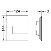 Кнопка смыва для писсуара TECE Square 9242813 металл, черный матовый