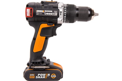 Бесщеточная аккумуляторная ударная дрель-шуруповерт Worx WX373
