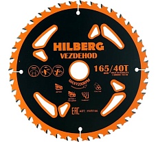 Диск пильный Vezdehod 165х20 мм, 40Т, 18º reverse Hilberg HVR166