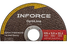 Диск отрезной по металлу OptiLine (125x2.0x22.2 мм) Inforce INB12520