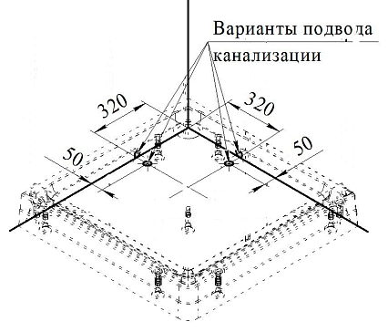 Поддон для душа Радомир 1-11-0-0-0-118 90x90 квадратный