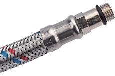 Подводка для смесителей СТМ сталь, 1/2xM10x80 см., короткий штуцер CWFSS080