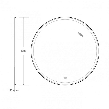 Зеркало Cezares Cadro 100x100 см с подсветкой, подогревом CZR-SPC-CADRO-1000-LED-TCH-WARM