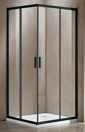 Душевой уголок Vincea Гарда (Garda) VSS-1G8510CLB 100x85 черный, прозрачное