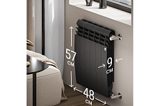 Радиатор Royal Thermo BiLiner 500/NoirSable - 6 секц. НС-1176312