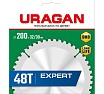 Диск пильный по дереву Uragan Expert 200х32/30 мм, 48Т 36802-200-32-48_z01