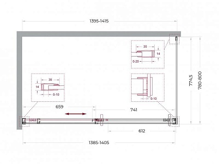 Душевой уголок BelBagno SOFT_CLOSE-1-AH-1-140/80-C-GM 140x80 прозрачный, оружейная сталь Душевой уголок BelBagno SOFT_CLOSE-1-AH-1-140/80-C-GM 140x80 прозрачный, оружейная сталь